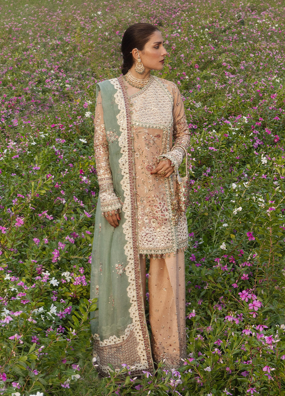 The Doll House by Hussain Rehar Unstitched Embroidered Korean Silk 3 Piece Suit HR26UDH Gohar-Ara D-854 - Wedding Collection