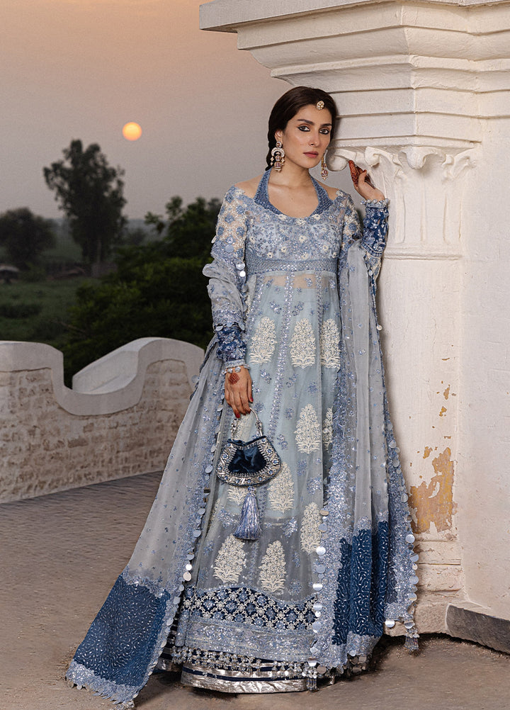 The Doll House by Hussain Rehar Unstitched Embroidered Organza 3 Piece Suit HR26UDH Mehtab D-852 - Wedding Collection