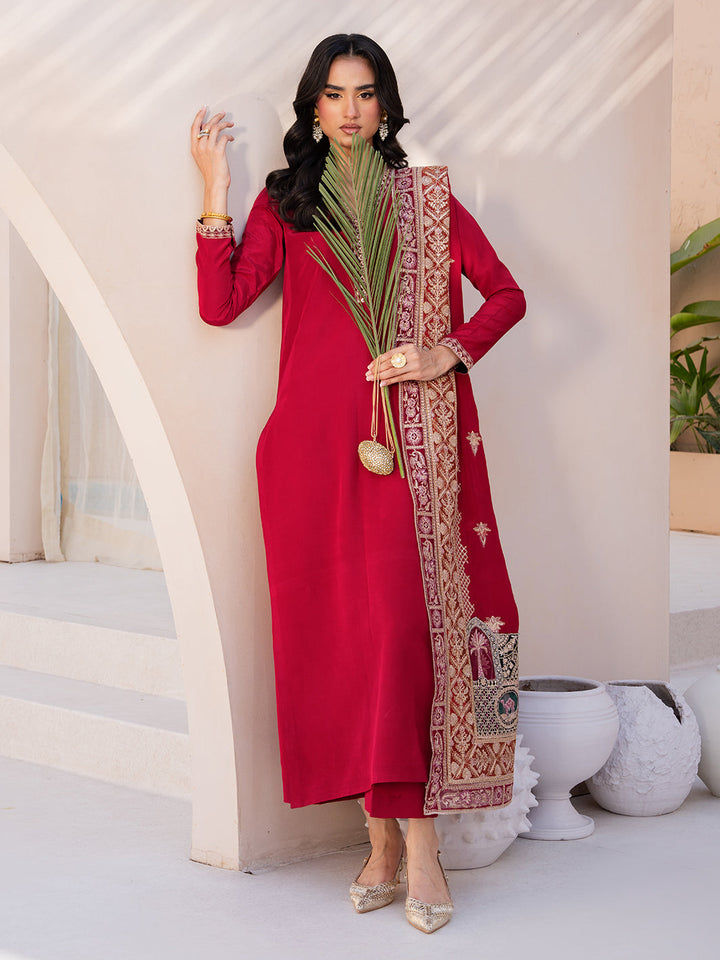 Le Tresor by Izel Pret Embroidered Velvet 3 Piece Suit Lumina - Festive Collection