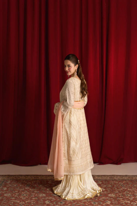 Zaaviay Luna Pearl Chikankari Suit Pret 3 Piece Festive Collection