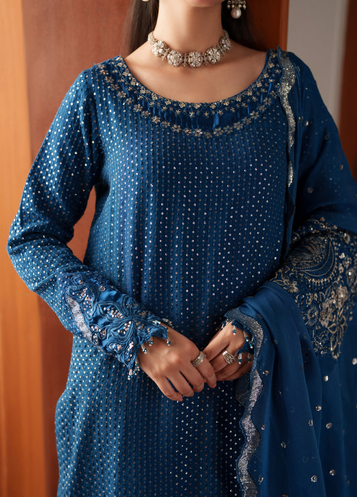 Shagun by Neeshay Unstitched Embroidered Raw Silk 3 Piece Suit NSH26US Mahjabeen - Festive Collection