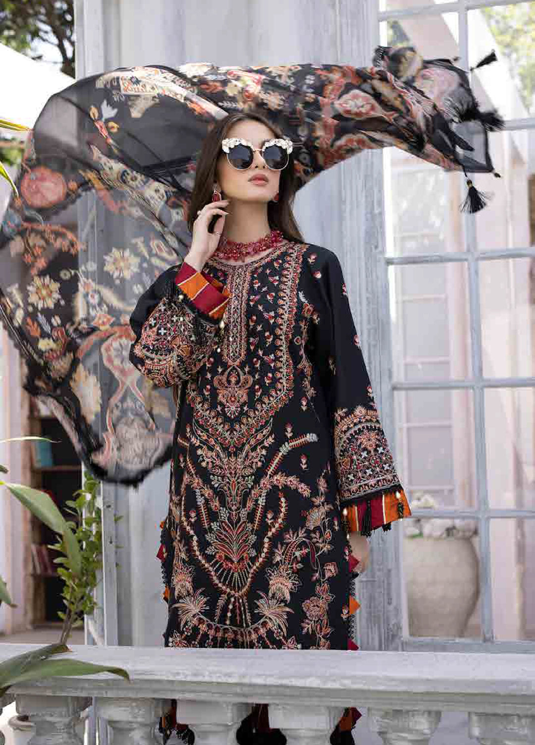 Husn E Adaa by Maham Sultan Unstitched Embroidered Lawn 3 Piece Suit MS26UHA Mahrukh - Lawn Collection