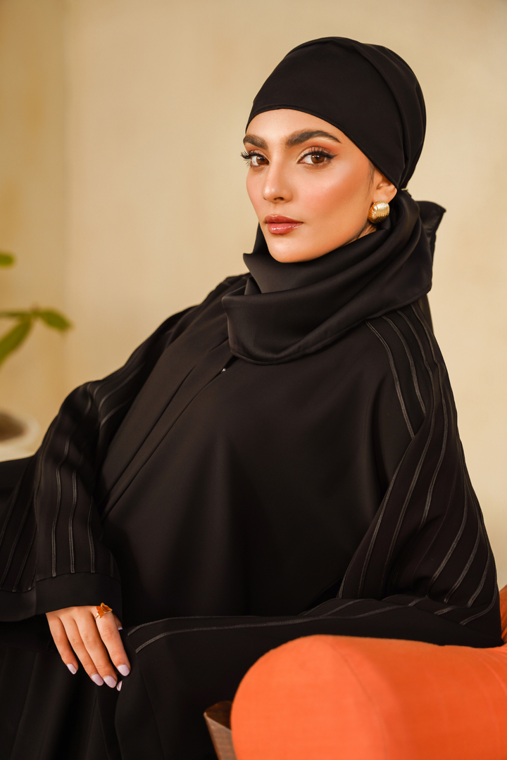 Divinely Crafted Abaya Casual Crepe 1 Piece Marjan Abaya | Buttoned Up