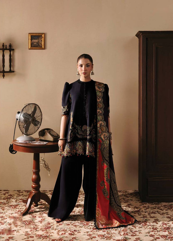 M Basics by Maria B Unstitched Embroidered Khaddar 3 Piece Suit MB26UMK MB-CUSV15 11B - Winter Collection