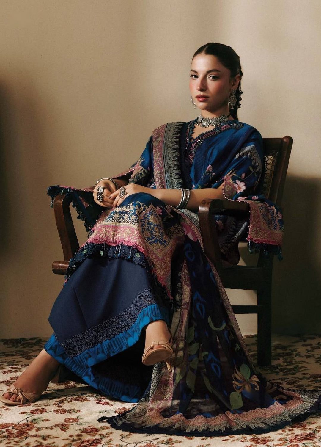 M Basics by Maria B Unstitched Printed Khaddar 3 Piece Suit MB26UMK MB-CUSV15 5A - Winter Collection