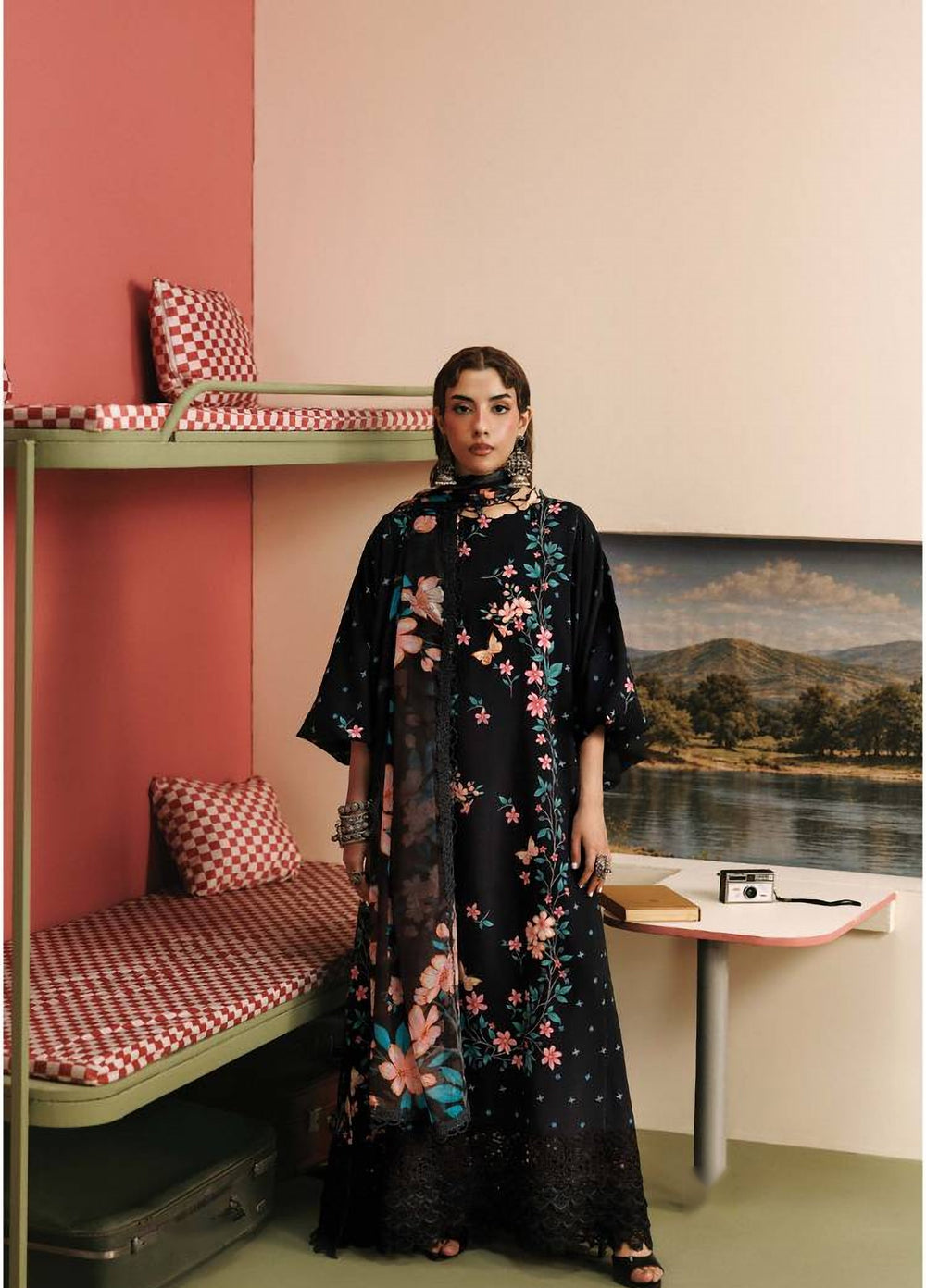 M Basics by Maria B Unstitched Printed Khaddar 3 Piece Suit MB26UMK MB-CUSV15 7B - Winter Collection