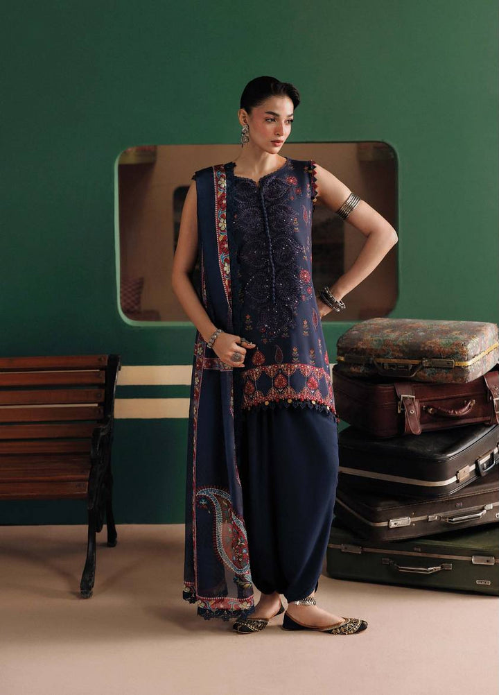 M Basics by Maria B Unstitched Embroidered Khaddar 3 Piece Suit MB26UMK MB-CUSV15 9A - Winter Collection