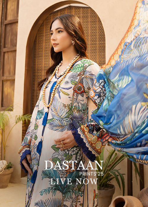 Dastaan by Menaal Unstitched Printed Lawn 3 Piece Suit ML26ULS DP-02A - Festive Collection