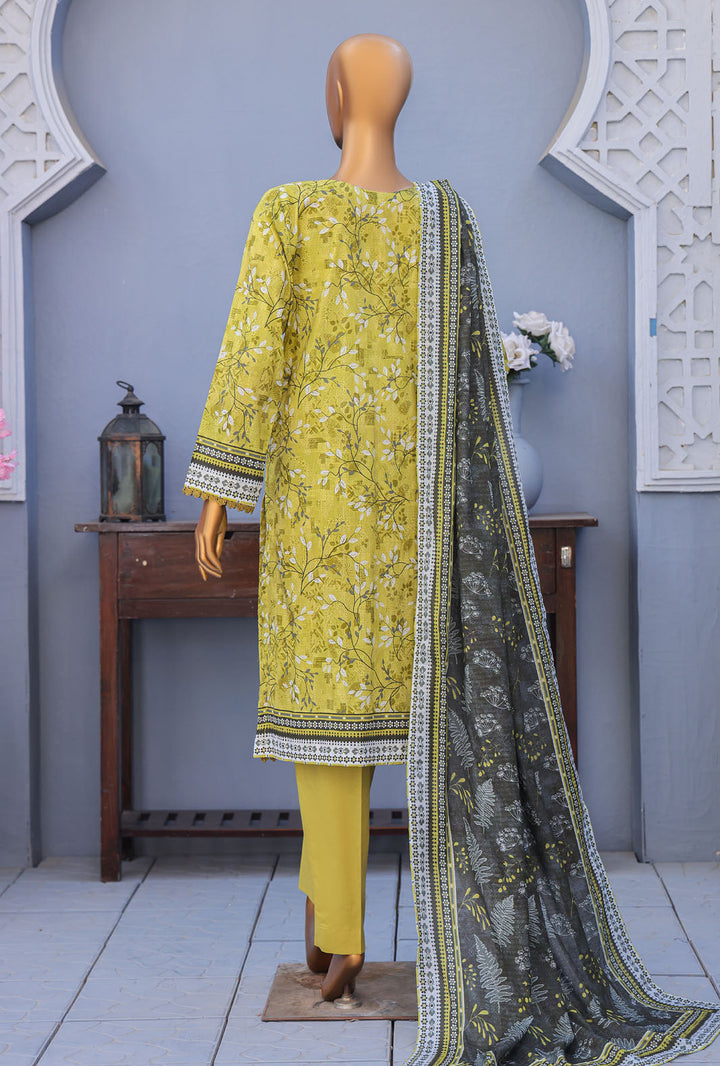 Mehak By Hz Textiles Cross Slub Unstitched Embroidered 3 Piece Suit  MCE-3044 - Summer Collection
