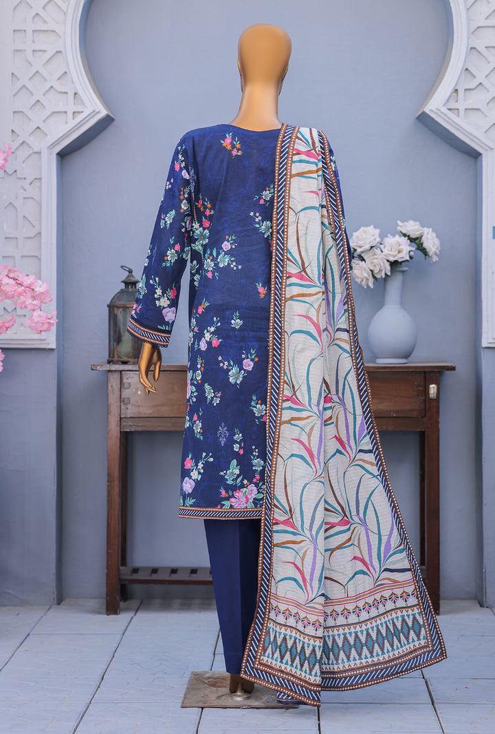 Mehak By Hz Textiles Cross Slub Unstitched Embroidered 3 Piece Suit  MCE-3049 - Summer Collection