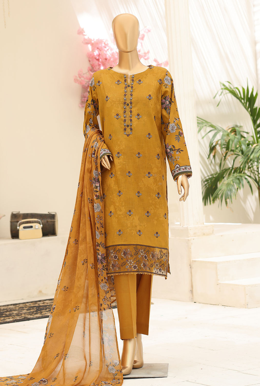 Mehak by HZ Textile Unstitched Embroidered Lawn 3 piece Suit MCE-3149 - Festive Collection