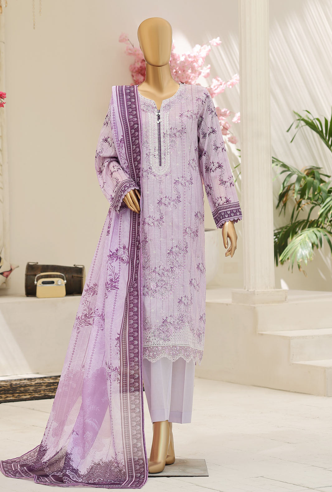 Mehak by HZ Textile Unstitched Embroidered Lawn 3 piece Suit MCE-3160 - Festive Collection