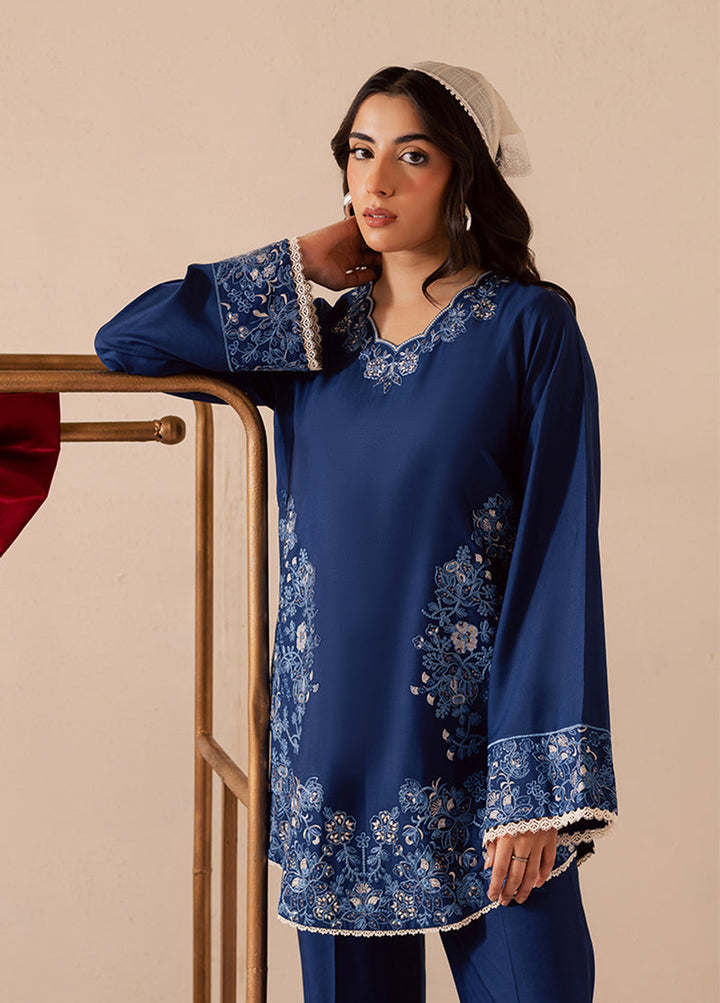Lunere by Sahane Pret Embroidered Linen 2 Piece Suit ME 35008 Rune - Casual Collection