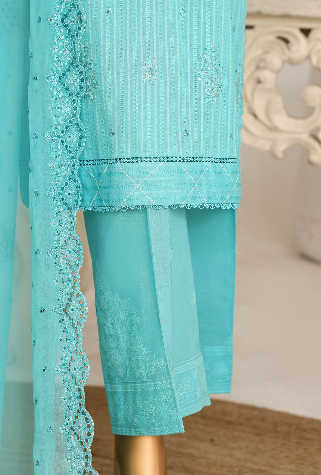 Mayaar by HZ Textile Unstitched Embroidered Lawn 3 piece Suit MEC-7032 - Casual Collection