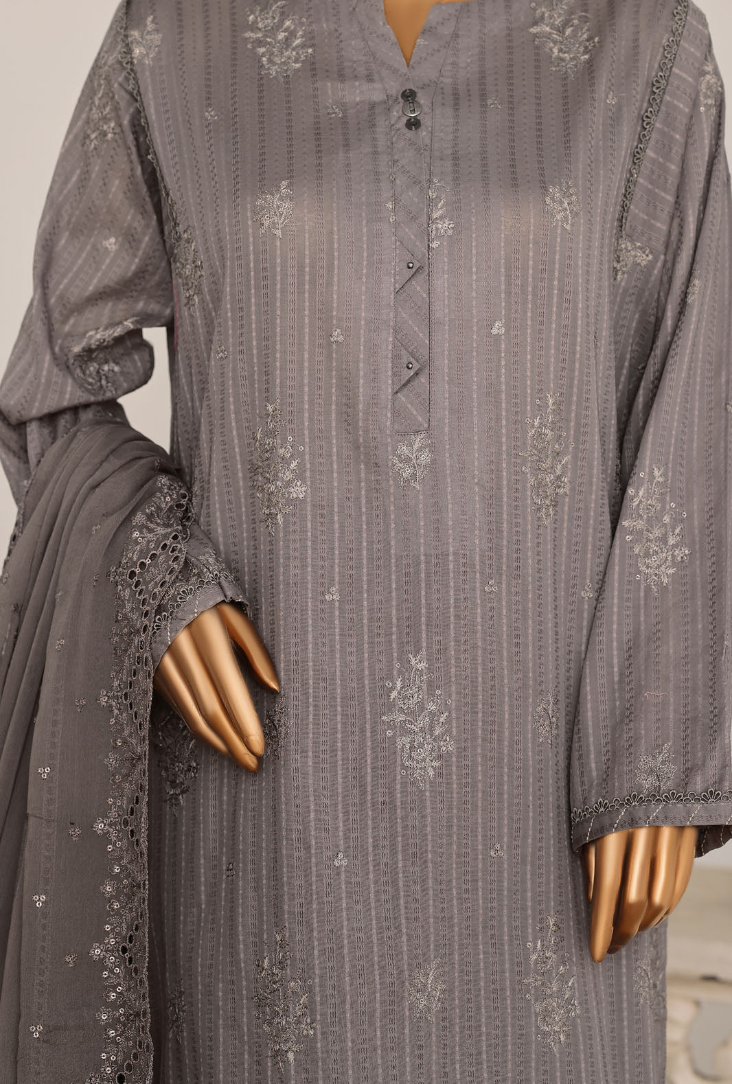 Mayaar by HZ Textile Unstitched Embroidered Lawn 3 piece Suit MEC-7038 - Casual Collection