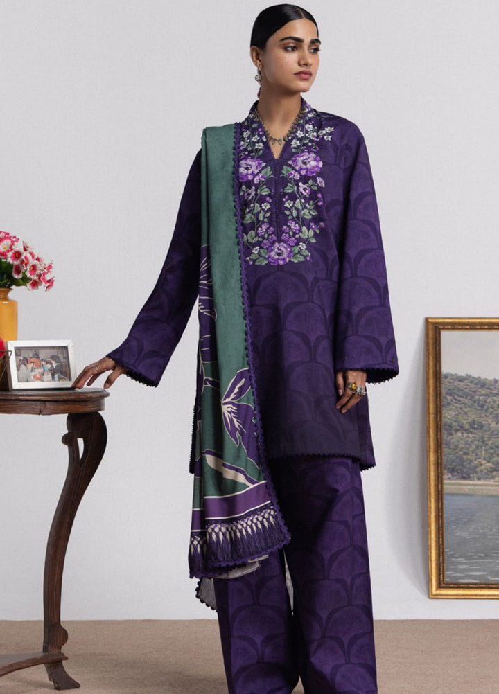 Coco by Zara Shahjahan Unstitched Printed Linen 3 Piece Suit CZ26UPL Mira 1A - Casual Collection