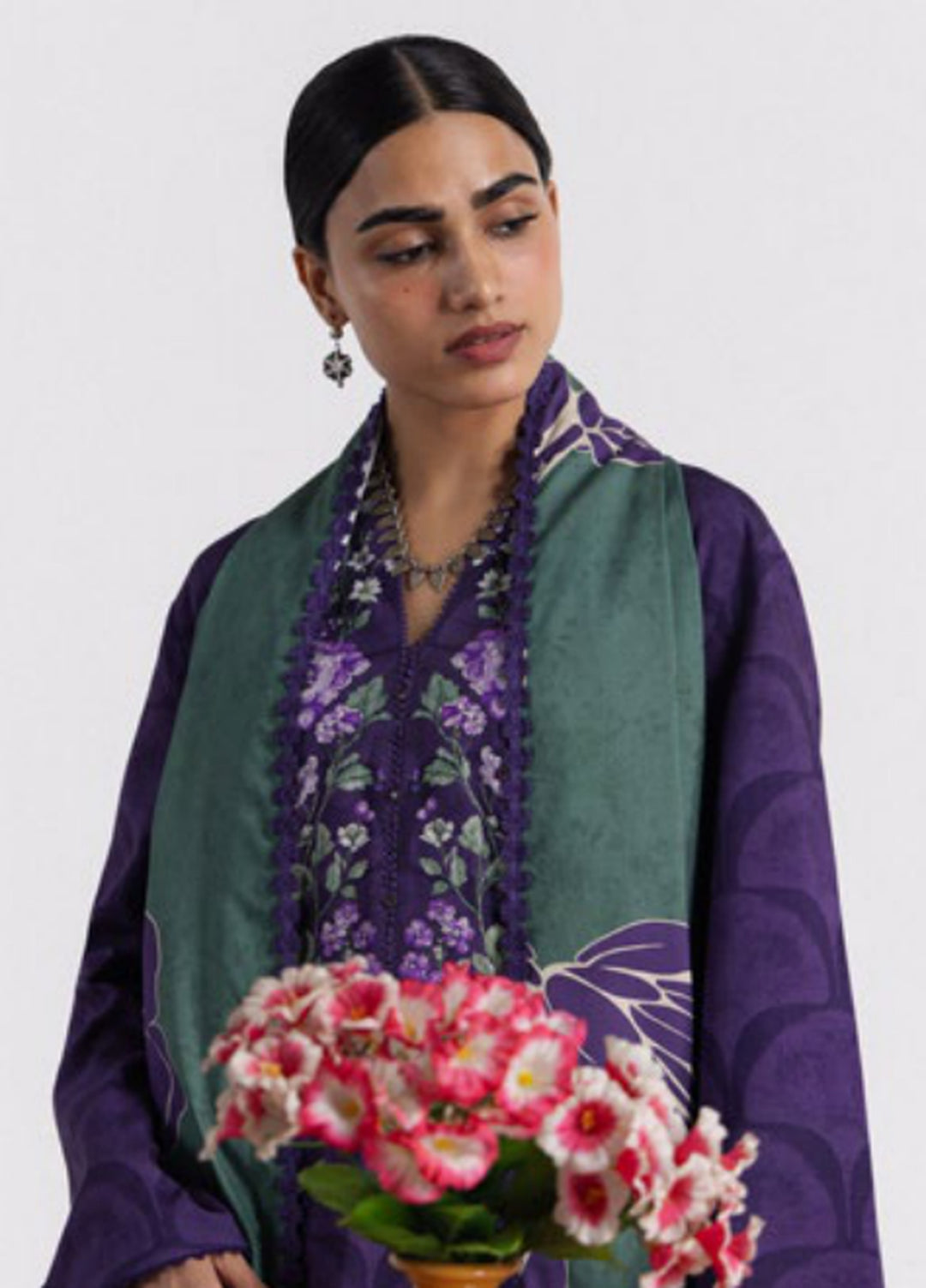 Coco by Zara Shahjahan Unstitched Printed Linen 3 Piece Suit CZ26UPL Mira 1A - Casual Collection