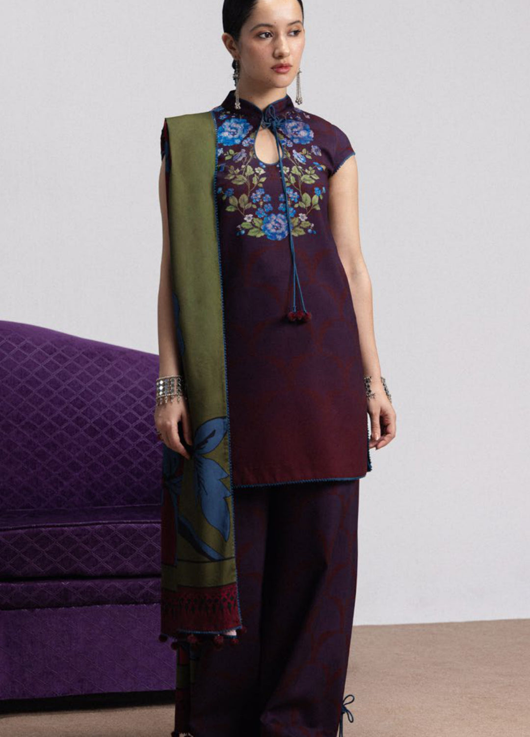 Coco by Zara Shahjahan Unstitched Printed Linen 3 Piece Suit CZ26UPL Mira 1B - Casual Collection
