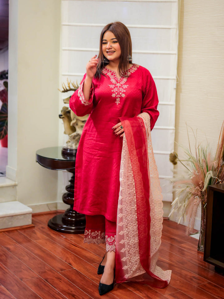 Rang e Bahar by Tng Women Pret Embroidered 3 Piece Fabiha - Winter Collection