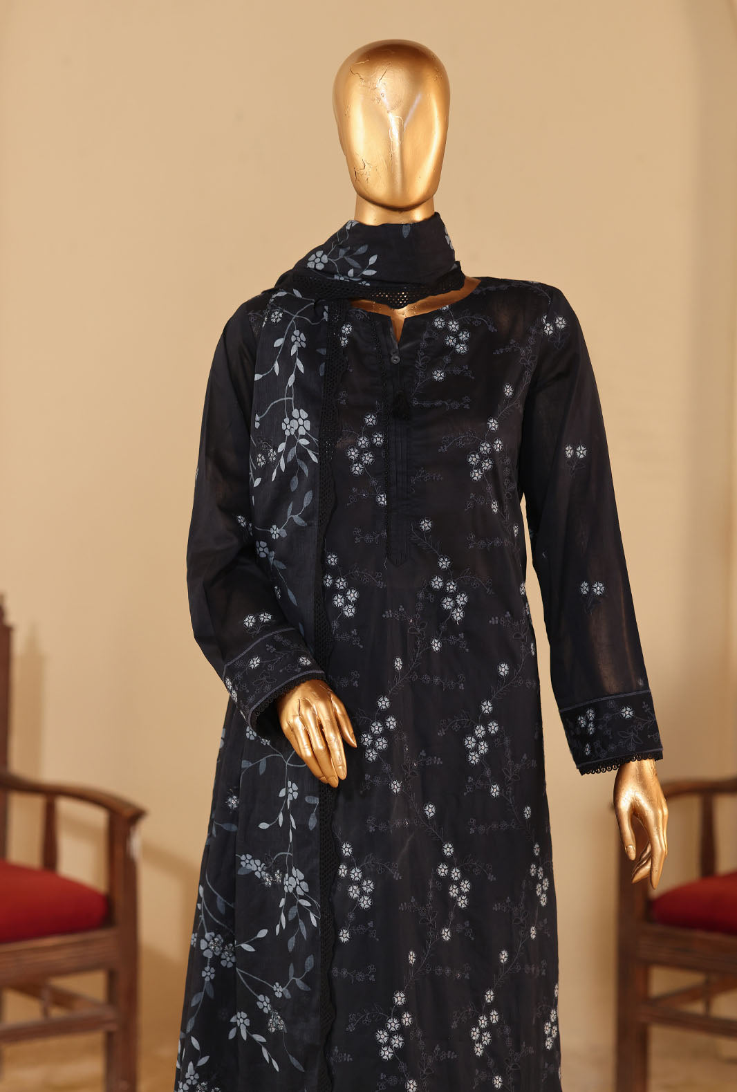 Meeras by HZ Textile Unstitched Embroidered Lawn 3 piece Suit MPE-1080 - Casual Collection