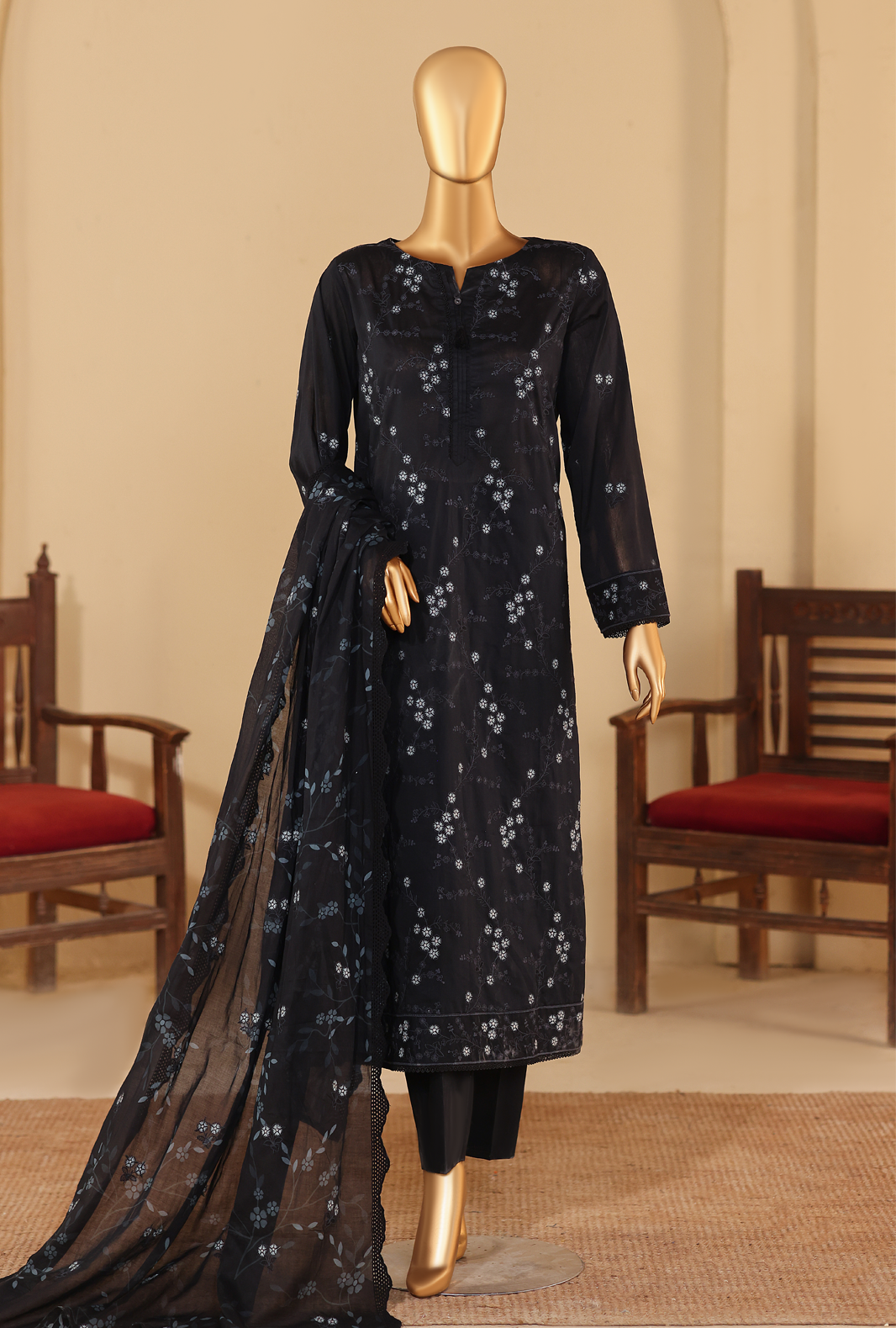 Meeras by HZ Textile Unstitched Embroidered Lawn 3 piece Suit MPE-1080 - Casual Collection