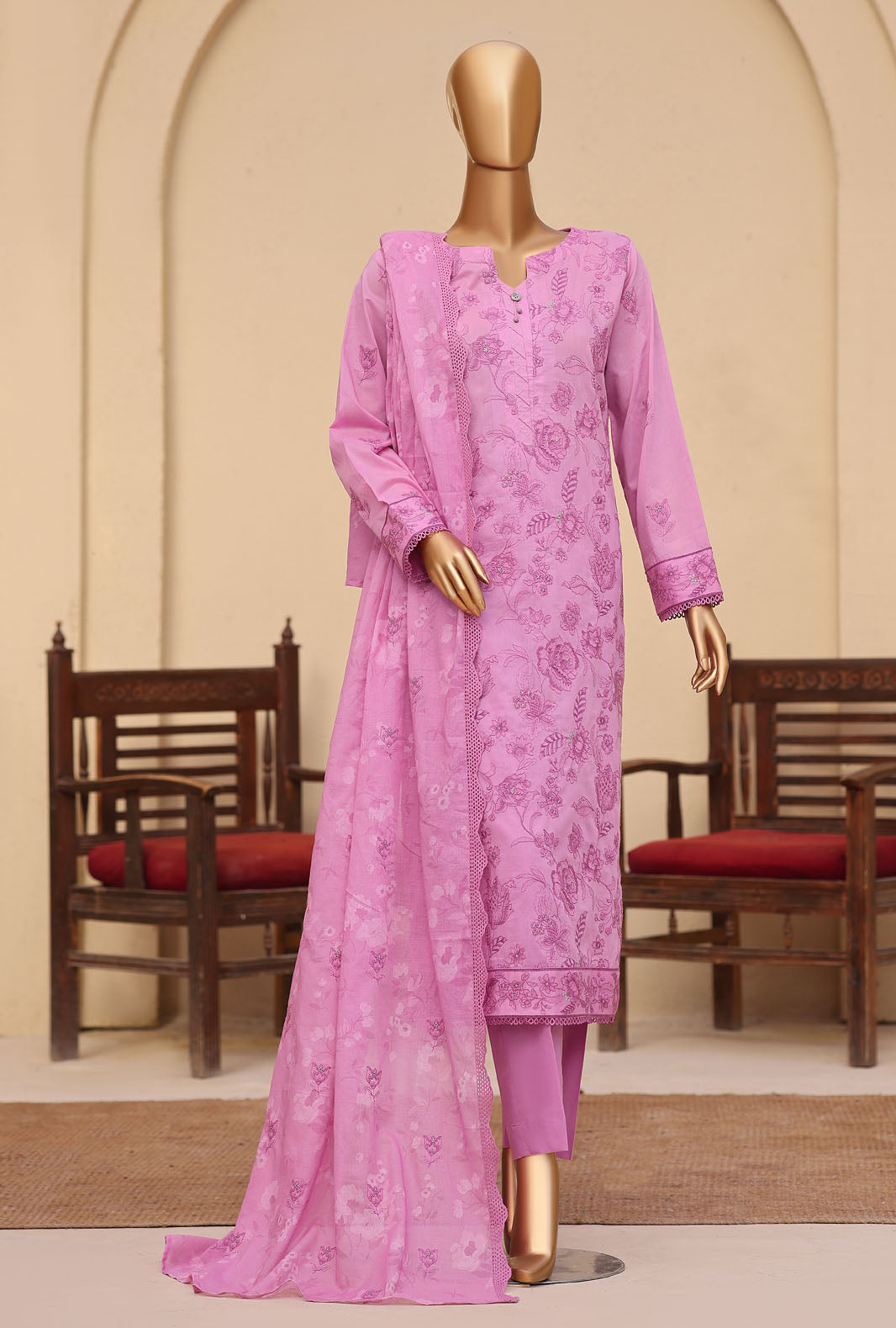 Meeras by HZ Textile Unstitched Embroidered Lawn 3 piece Suit MPE-1081 - Casual Collection