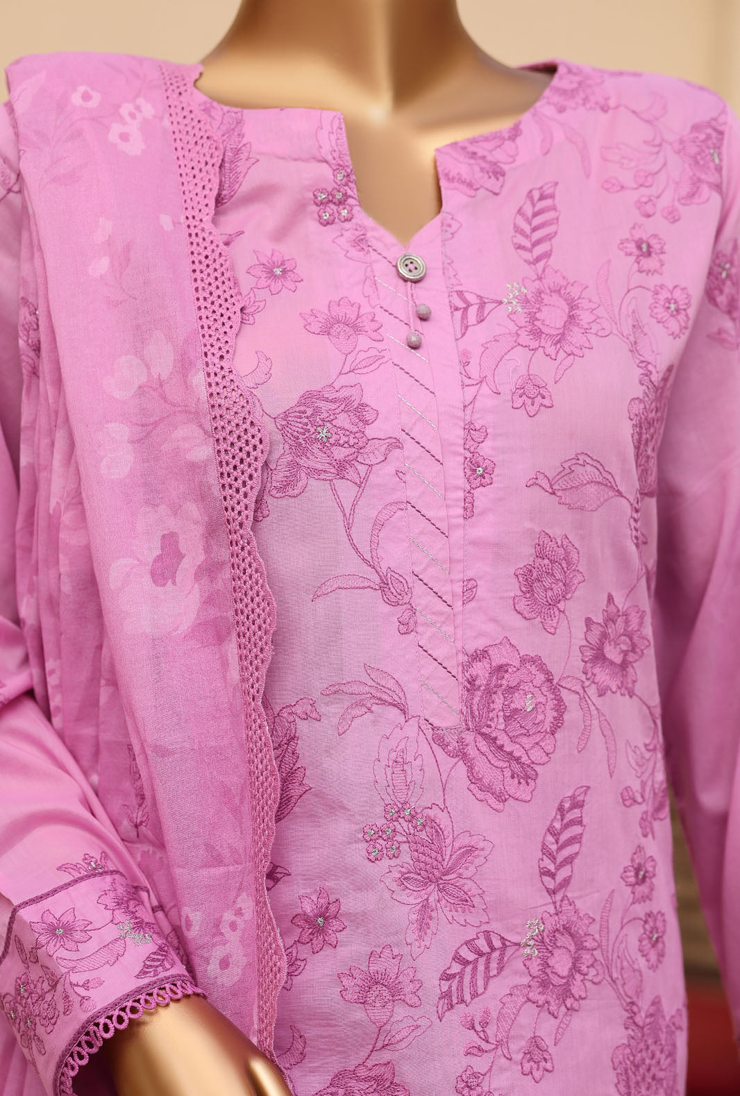 Meeras by HZ Textile Unstitched Embroidered Lawn 3 piece Suit MPE-1081 - Casual Collection