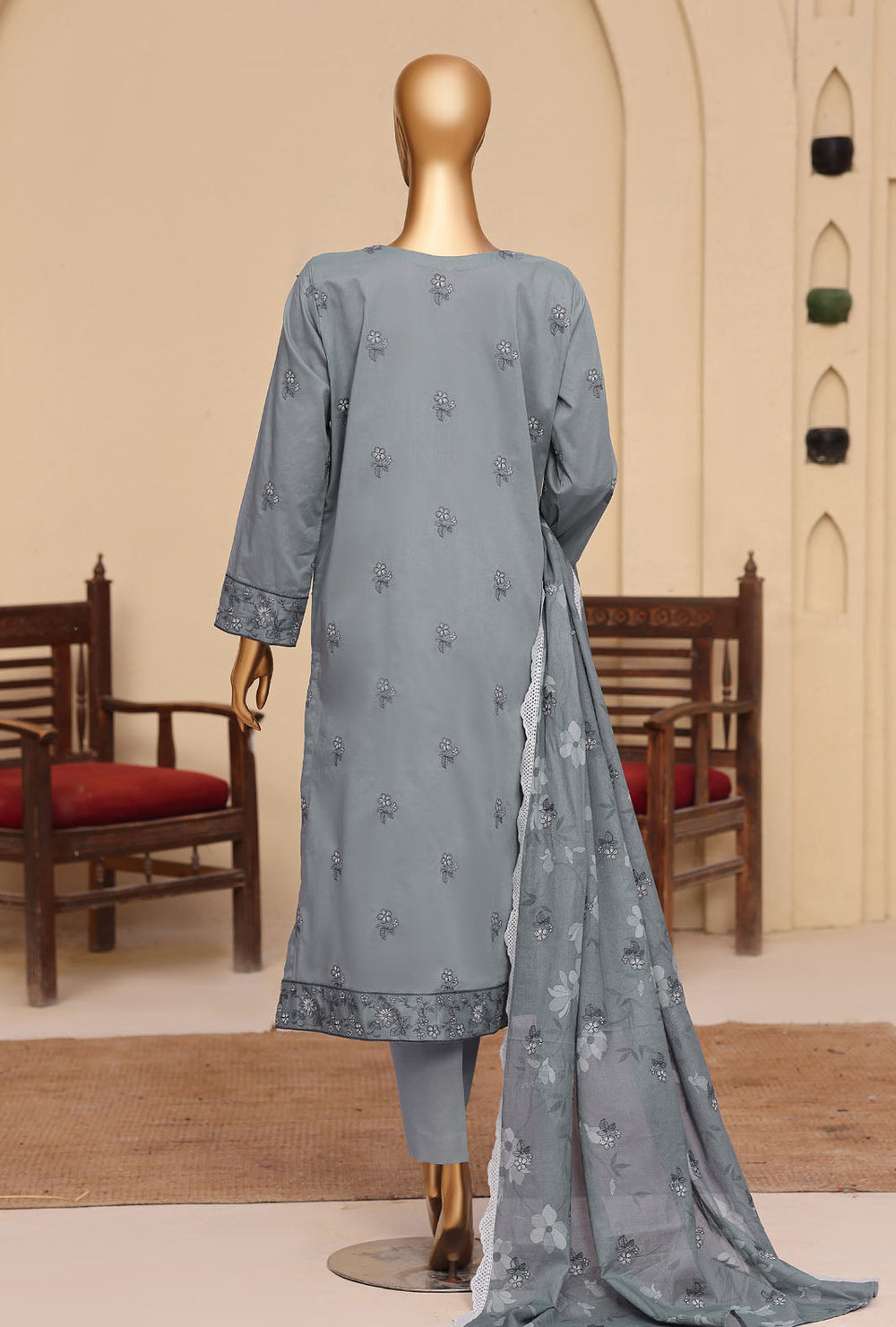 Meeras by HZ Textile Unstitched Embroidered Lawn 3 piece Suit MPE-1082 - Casual Collection