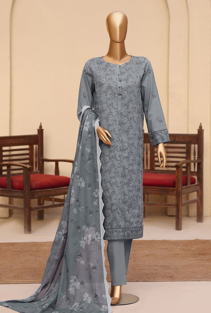 Meeras by HZ Textile Unstitched Embroidered Lawn 3 piece Suit MPE-1082 - Casual Collection