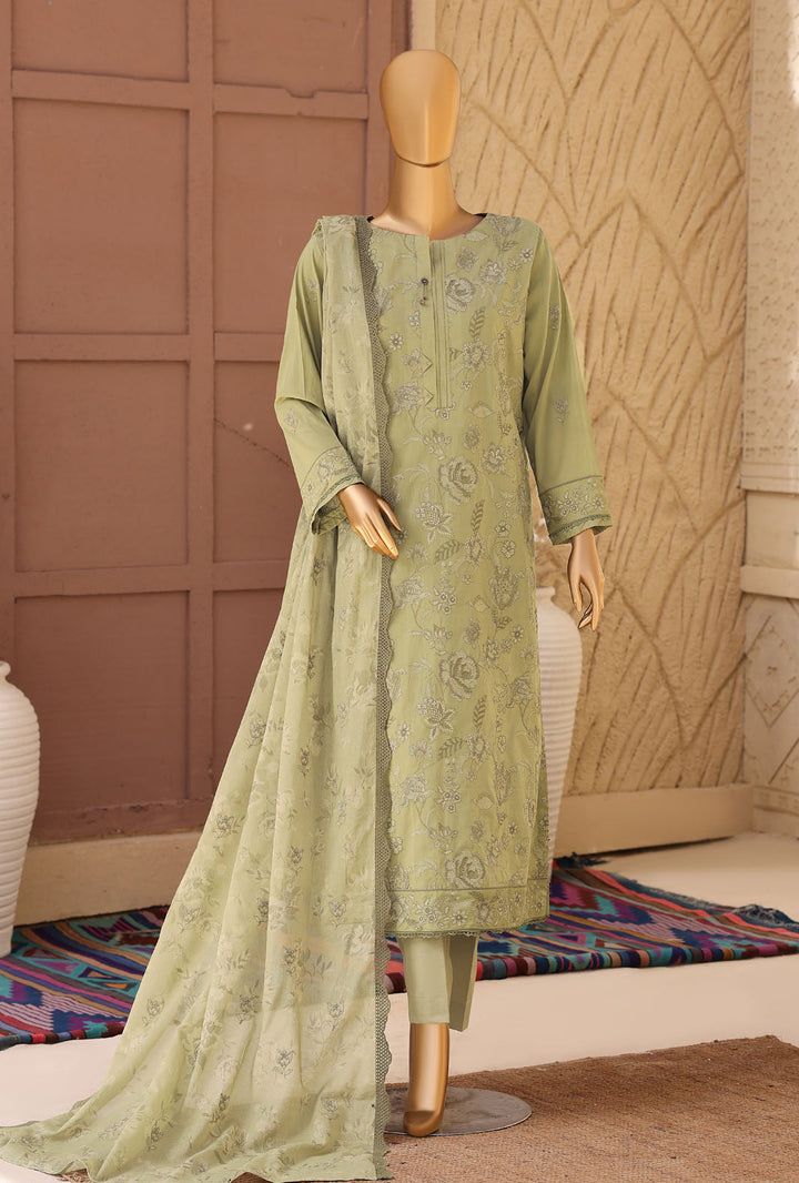 Meeras by HZ Textile Unstitched Embroidered Lawn 3 piece Suit MPE-1083 - Casual Collection