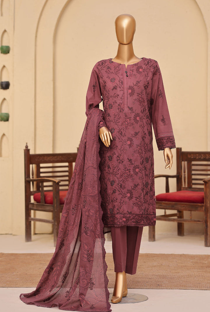Meeras by HZ Textile Unstitched Embroidered Lawn 3 piece Suit MPE-1084 - Casual Collection
