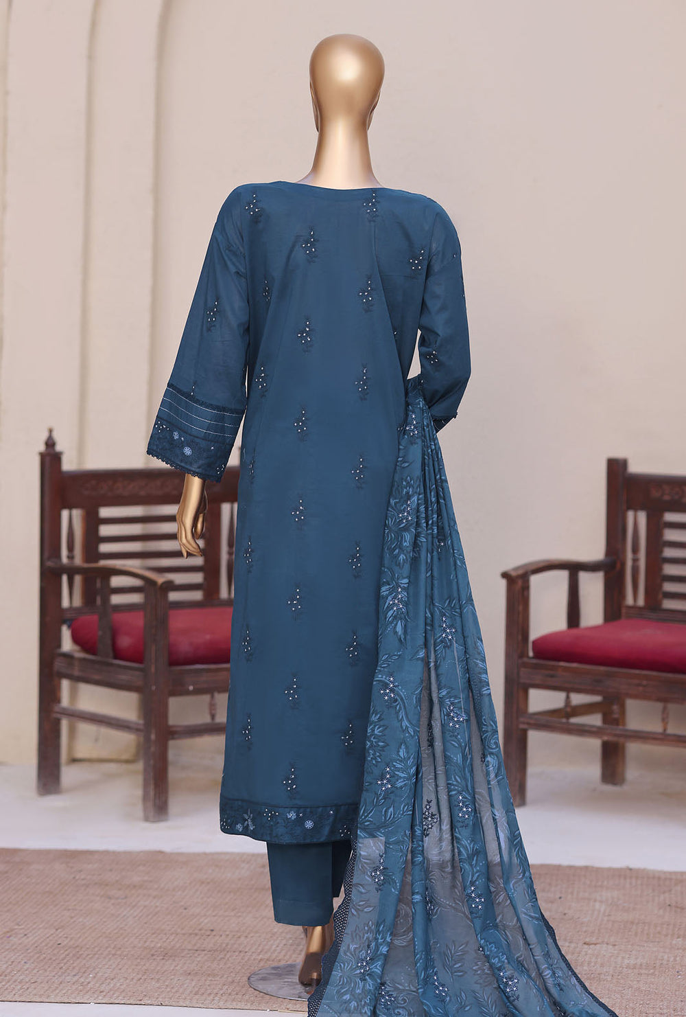 Meeras by HZ Textile Unstitched Embroidered Lawn 3 piece Suit MPE-1085 - Casual Collection