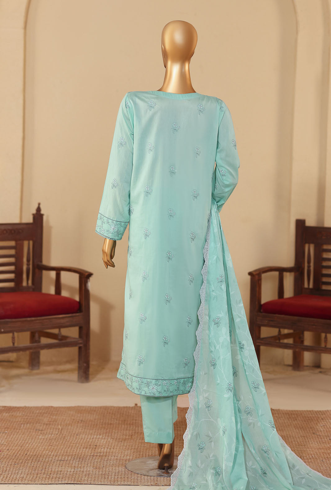 Meeras by HZ Textile Unstitched Embroidered Lawn 3 piece Suit MPE-1086 - Casual Collection