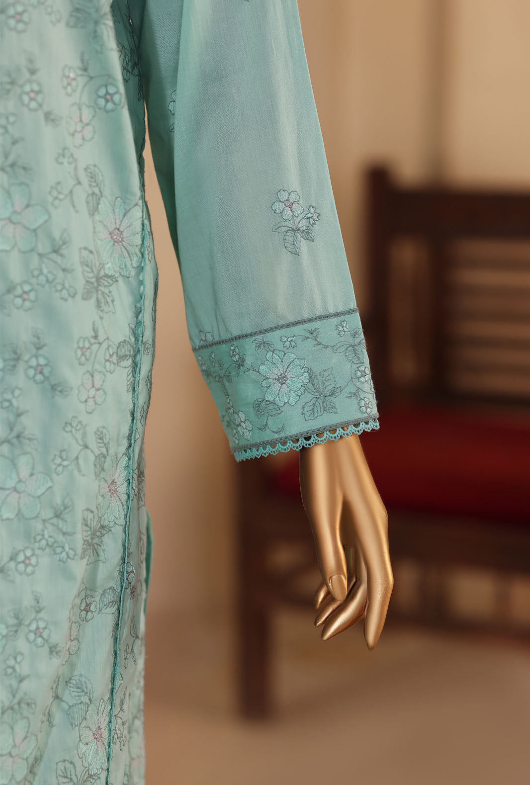 Meeras by HZ Textile Unstitched Embroidered Lawn 3 piece Suit MPE-1086 - Casual Collection