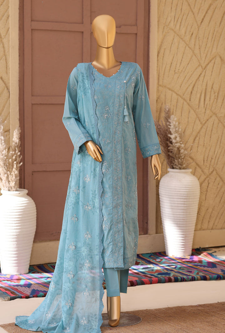 Meeras by HZ Textile Unstitched Embroidered Lawn 3 piece Suit MPE-1089 - Casual Collection
