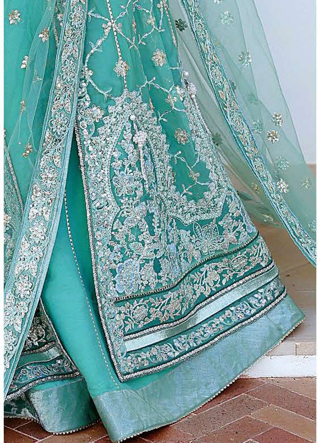 Bachelorette by Mushq Unstitched Embroidered Chiffon 3 Piece Suit MU26UBF Dazzling Diva MUNCH260101 - Festive Collection