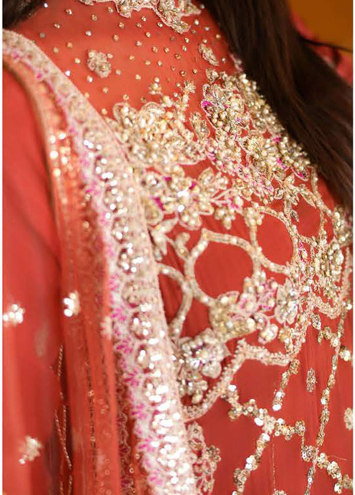 Bachelorette by Mushq Unstitched Embroidered Chiffon 3 Piece Suit MU26UBF Rose Romance MUNCH260103 - Festive Collection