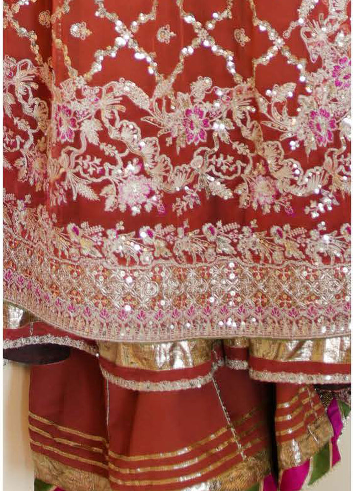 Bachelorette by Mushq Unstitched Embroidered Chiffon 3 Piece Suit MU26UBF Rose Romance MUNCH260103 - Festive Collection