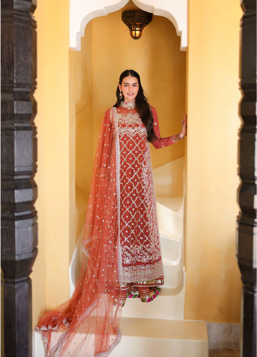 Bachelorette by Mushq Unstitched Embroidered Chiffon 3 Piece Suit MU26UBF Rose Romance MUNCH260103 - Festive Collection