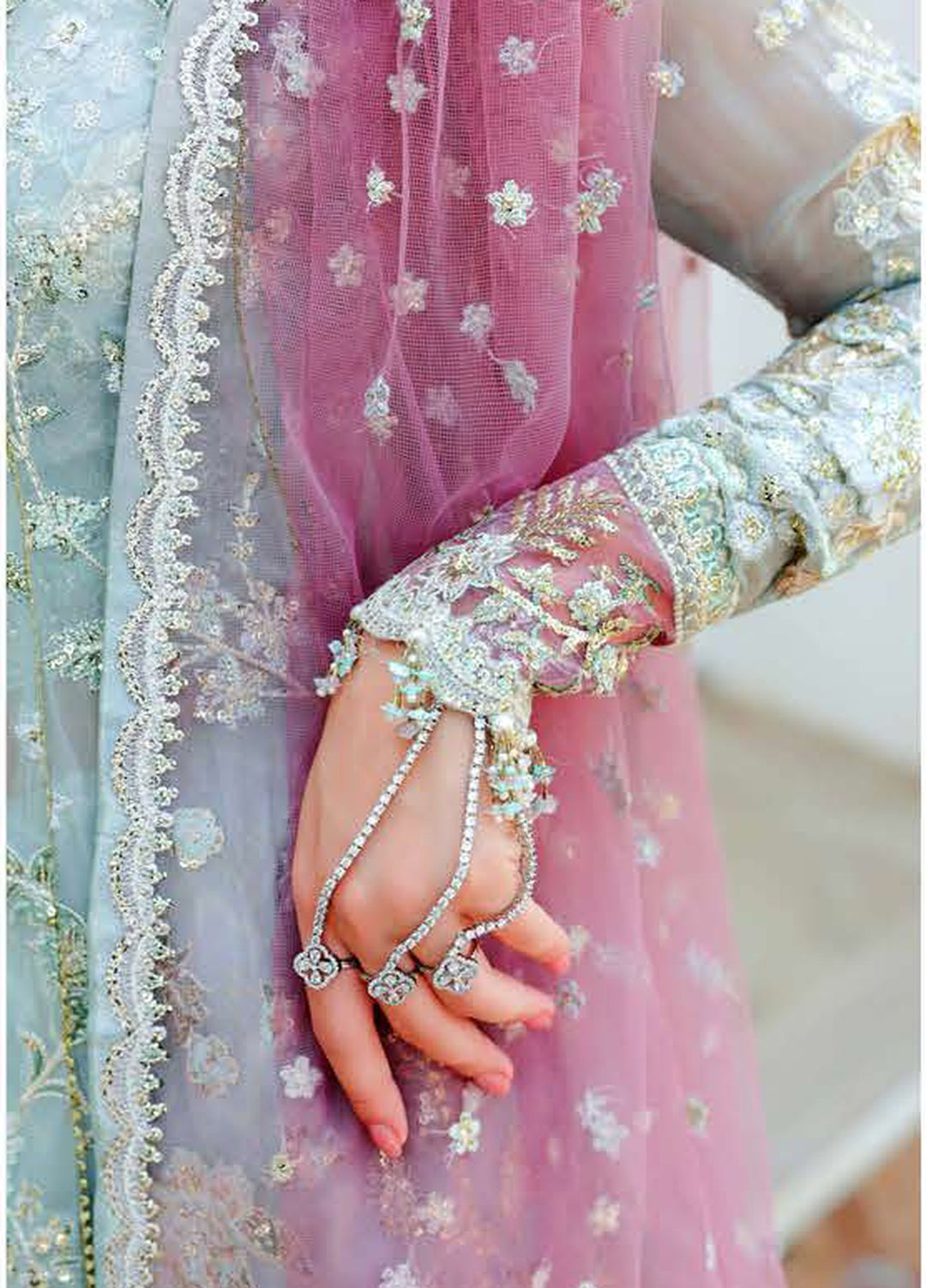 Bachelorette by Mushq Unstitched Embroidered Chiffon 3 Piece Suit MU26UBF Flirty Muse MUNCH260105 - Festive Collection