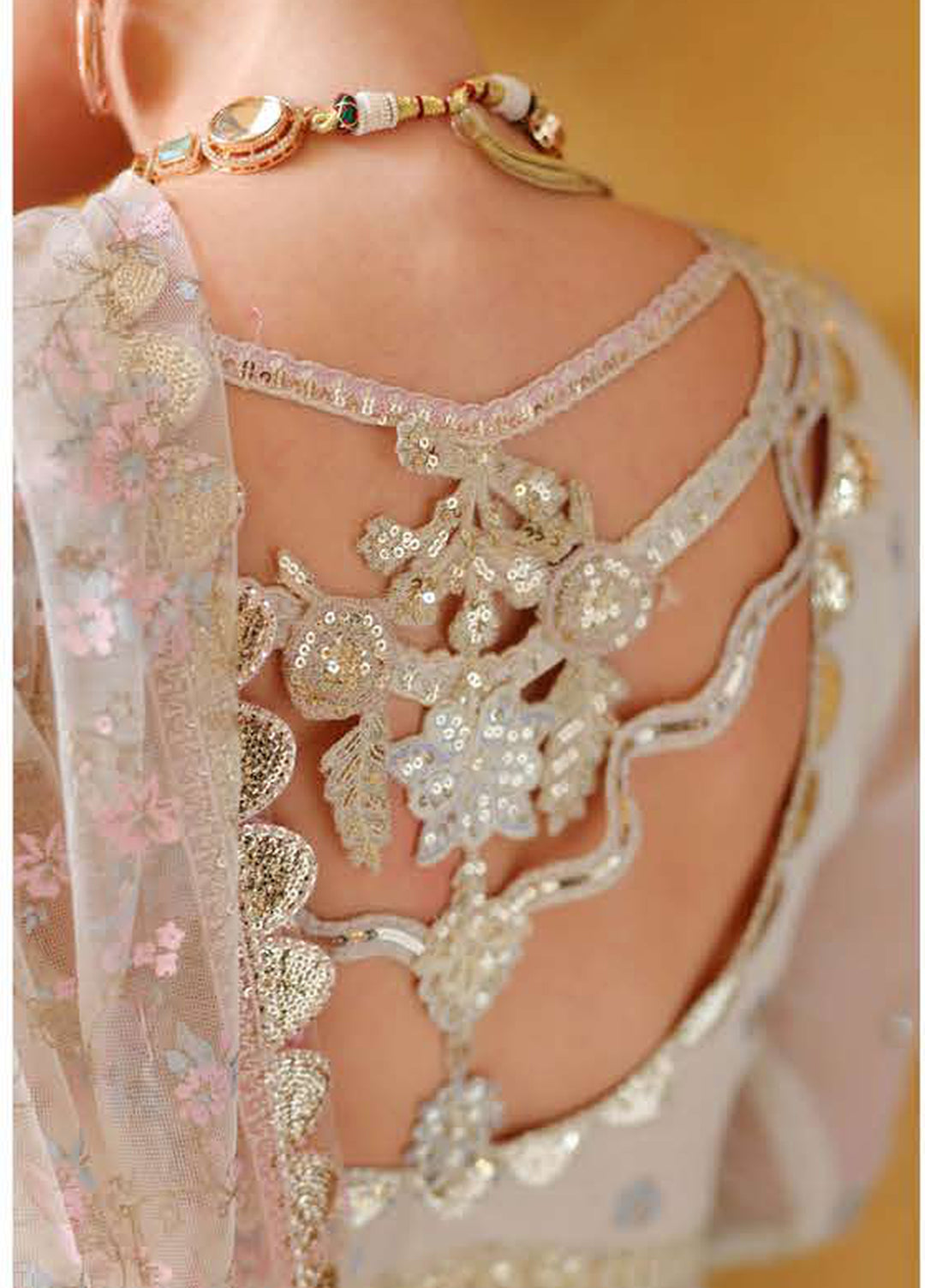 Bachelorette by Mushq Unstitched Hand work Chiffon 3 Piece Suit MU26UBF Blush Hour MUNCH260109 - Festive Collection