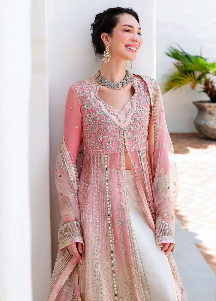 Bachelorette by Mushq Unstitched Hand work Chiffon 3 Piece Suit MU26UBF Last Fling MUNCH260110 - Festive Collection