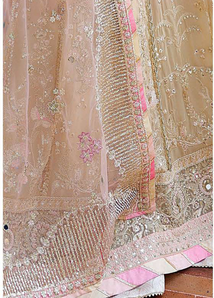 Bachelorette by Mushq Unstitched Hand work Chiffon 3 Piece Suit MU26UBF Last Fling MUNCH260110 - Festive Collection