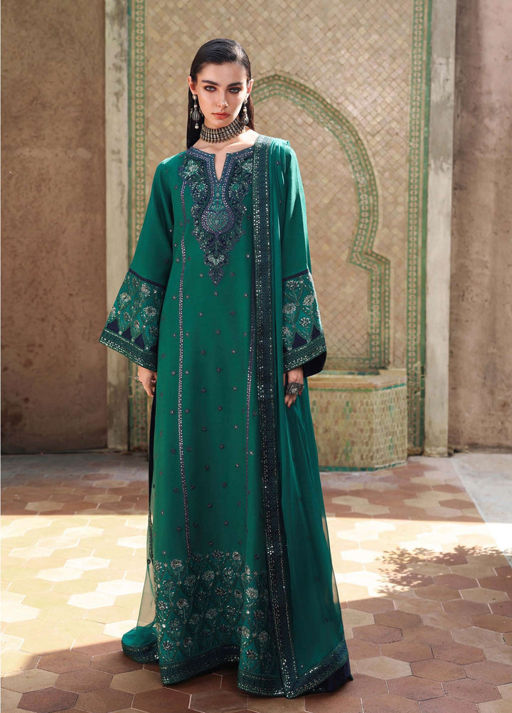 Nuvera Hemline by Mushq Unstitched Embroidered Raw Silk 3 Piece Suit MU26UNH Royal Affair MUNES260202 - Festive Collection