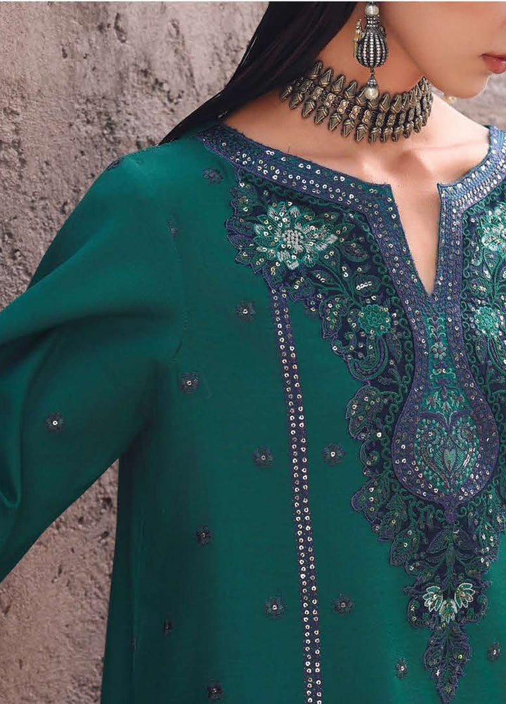 Nuvera Hemline by Mushq Unstitched Embroidered Raw Silk 3 Piece Suit MU26UNH Royal Affair MUNES260202 - Festive Collection