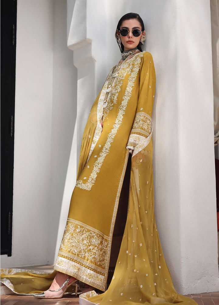 Nuvera Hemline by Mushq Unstitched Embroidered Raw Silk 3 Piece Suit MU26UNH Rosalie Crown MUNES260207 - Festive Collection