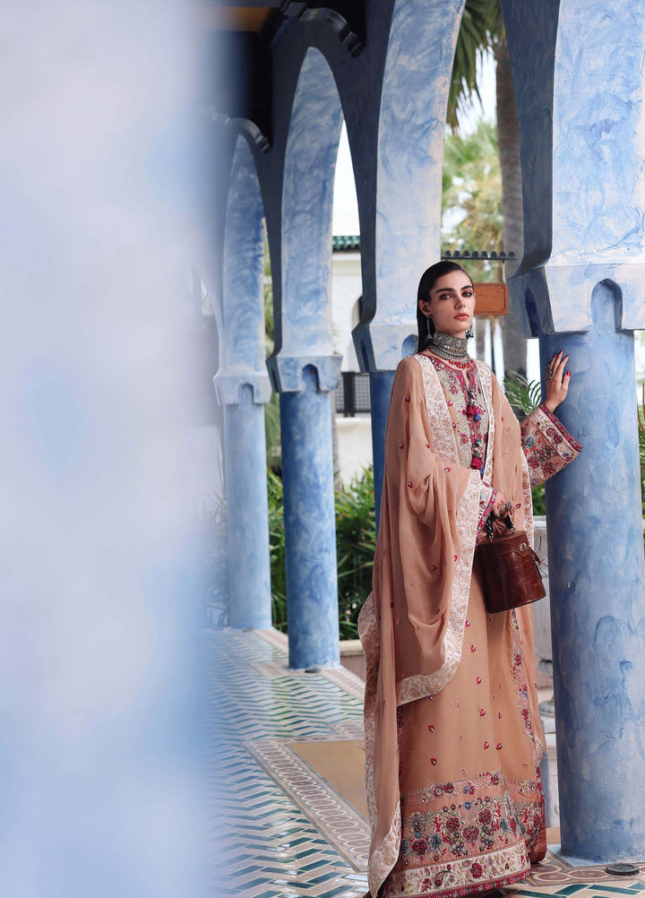 Nuvera Hemline by Mushq Unstitched Embroidered Raw Silk 3 Piece Suit MU26UNH Belladona Royale MUNES260209 - Festive Collection