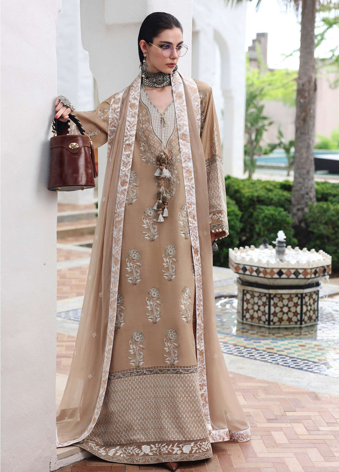 Nuvera Hemline by Mushq Unstitched Embroidered Raw Silk 3 Piece Suit MU26UNH Queen's Promise MUNES260210 - Festive Collection