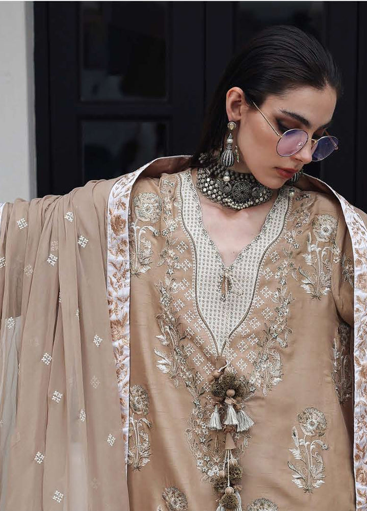 Nuvera Hemline by Mushq Unstitched Embroidered Raw Silk 3 Piece Suit MU26UNH Queen's Promise MUNES260210 - Festive Collection