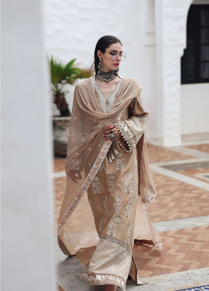 Nuvera Hemline by Mushq Unstitched Embroidered Raw Silk 3 Piece Suit MU26UNH Queen's Promise MUNES260210 - Festive Collection